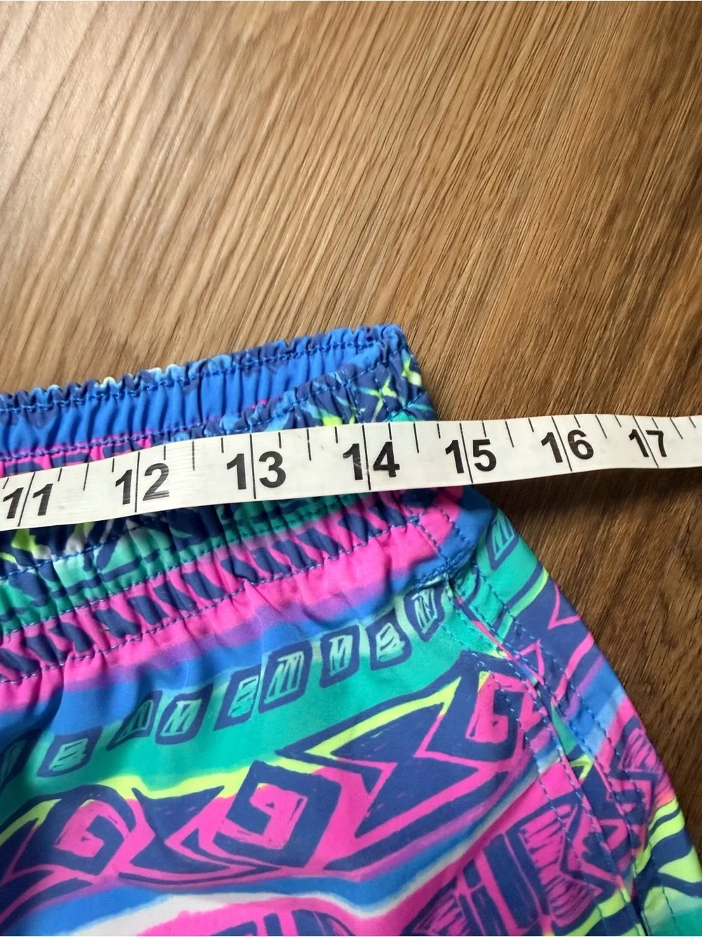 chubbies Neon Aztec Swim Trunks - Blue, Pink, Green